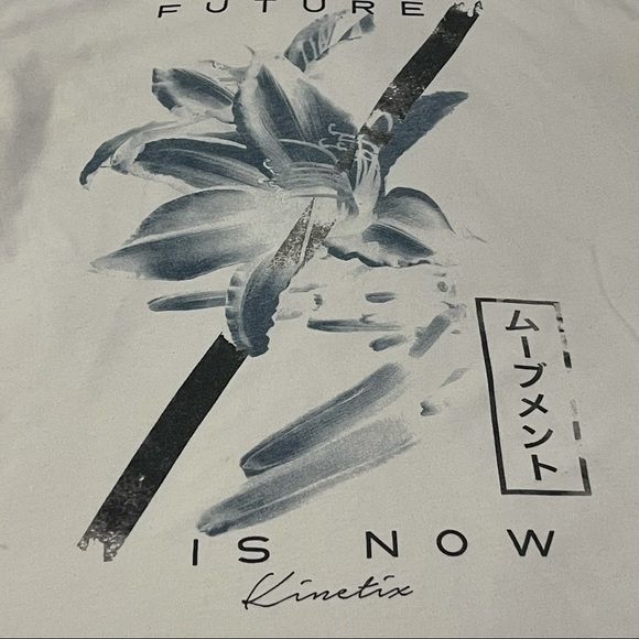 Kinetix Casual Floral Graphic Design T-Shirt - Picture 2 of 4